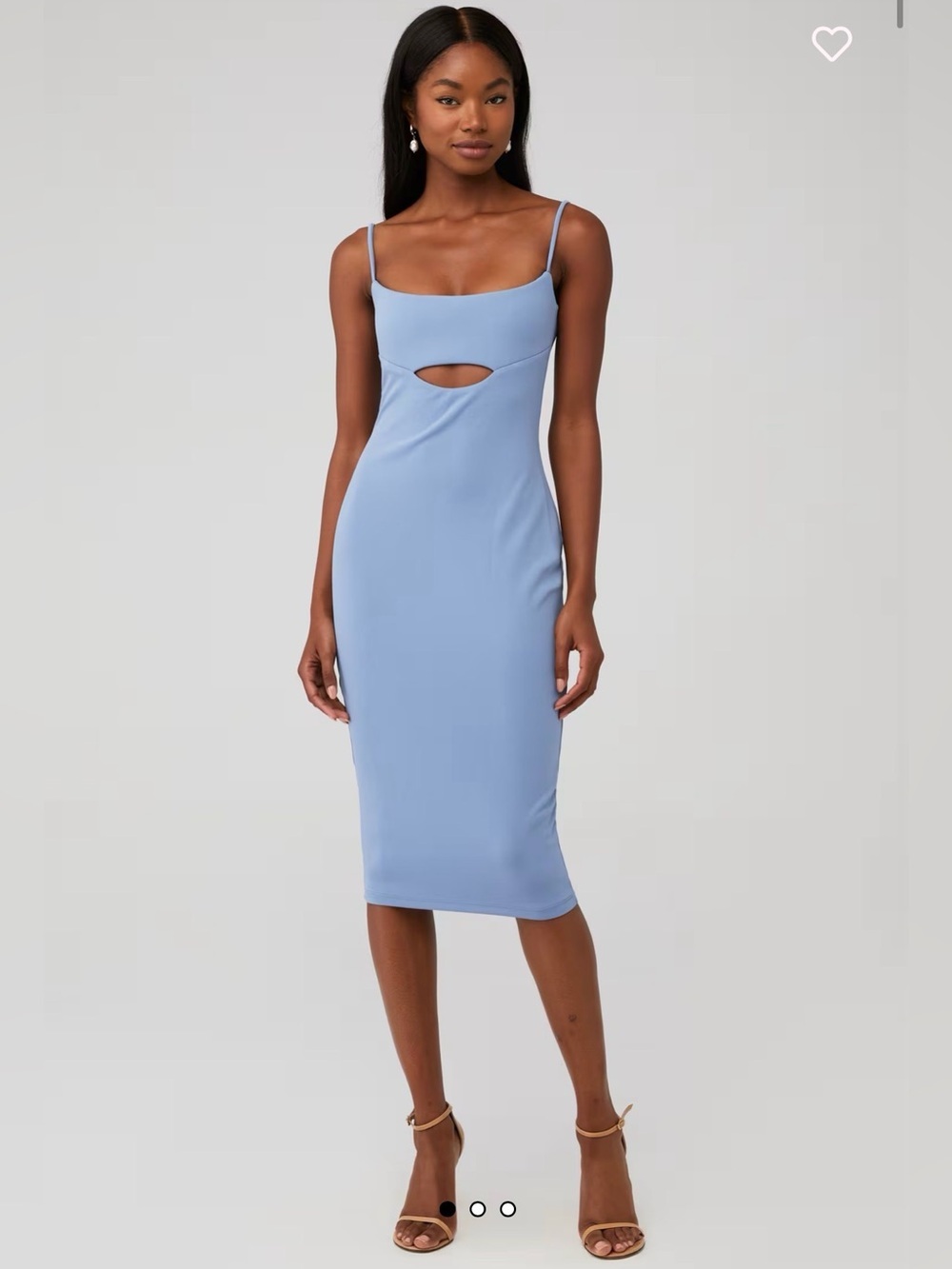 Nookie bliss midi dress Light Blue Cutout Midi Dress